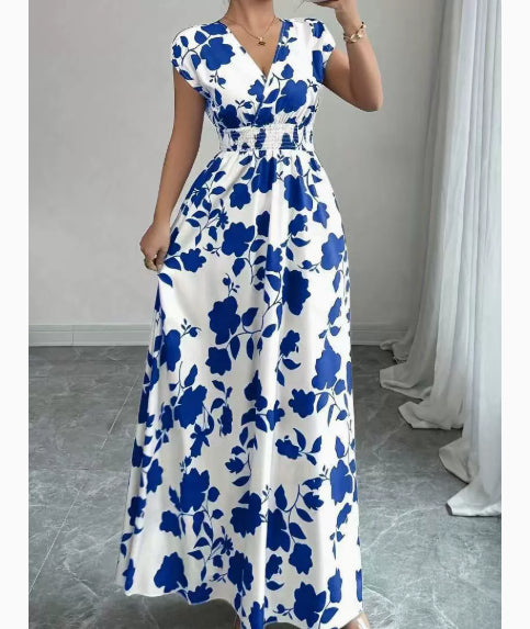 Robe à manches courtes lacé